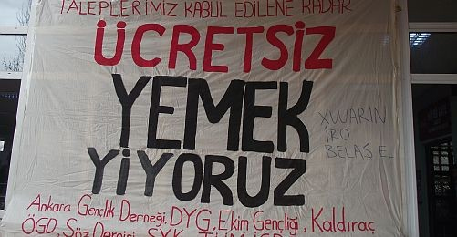 Ankara Üniversitesi&#8217;nde parasız yemek eylemi