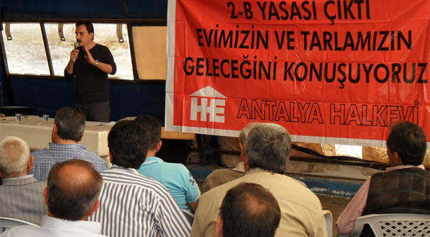 Antalya’da Aksu ve Kepez halkı 2B’ye karşı buluştu
