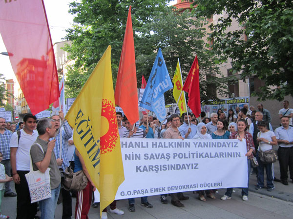 İstanbul Gaziosmanpaşa’da Reyhanlı Katliamı protestosu