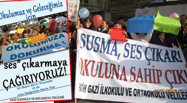 Gazi İlköğretim Okulu velilerinden 23 Mayıs’ta eylem çağrısı