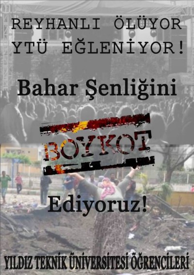 Reyhanlı ölüyor, YTÜ eğleniyor