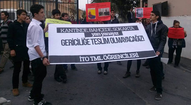 Kağıthane&#8217;de liselilerden kız-erkek ayrımına karşı eylem