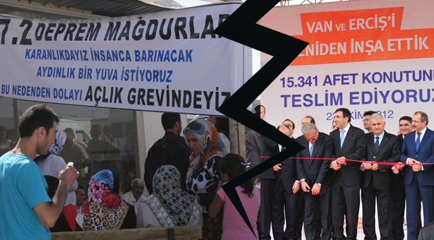 Van Depremi, Bayraktar için TOKİ reklamı, depremzede için açlık grevi