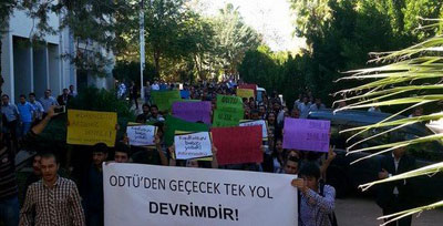 Akdeniz Üniversitesi öğrencilerinden ODTÜ’ye destek eylemi
