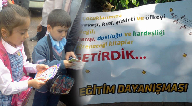 Eğitim Dayanışması çocuklara barışı, dostluğu, kardeşliği anlatan kitaplar dağıttı