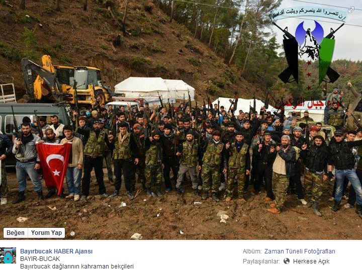 "Bayırbucak HABER Ajansı" isimli Facebook hesabında yayınlanan silahlı gruplara ait fotoğraf