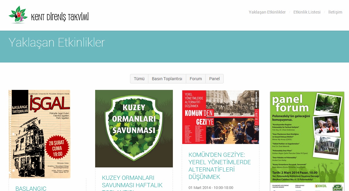 &#8216;Kent Direniş Takvimi&#8217; sitesi yayında!