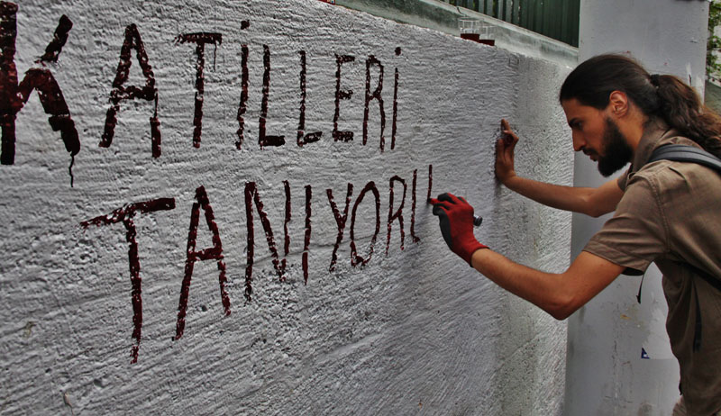 Fotoğraflarla Taksim’de Soma direnişi