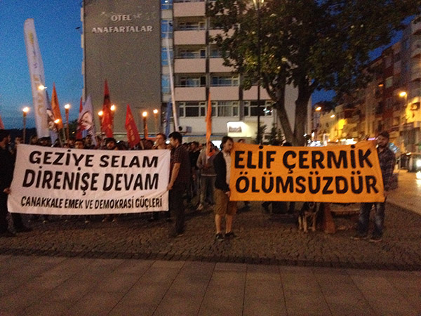 Çanakkale Gezi direnişi için yürüdü