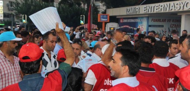 İzmir Fuarı&#8217;nda taşeron protestosu