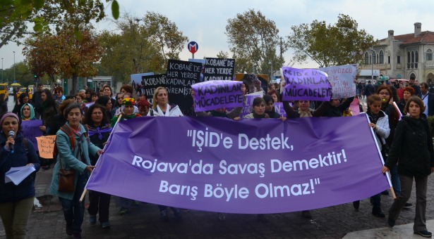 Kadınlar: &#8216;IŞİD&#8217;e destek, Rojava&#8217;da savaş demektir. Barış böyle olmaz&#8217;