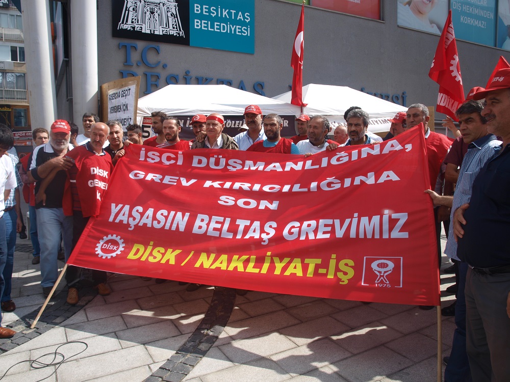 Nakliyat-iş, direnen BELTAŞ işçilerini ziyaret etti