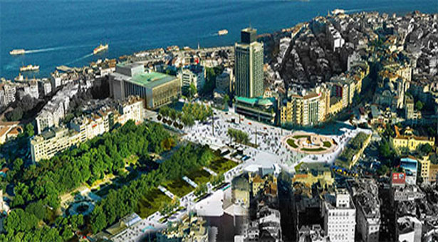 Taksim Projesi onaylandı: Projenin orijinalinde Gezi Parkı boş alan görünüyor
