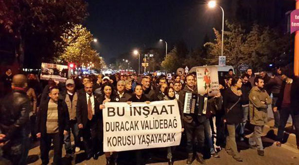 Binden fazla kişi Validebağ için bir kez daha yürüdü