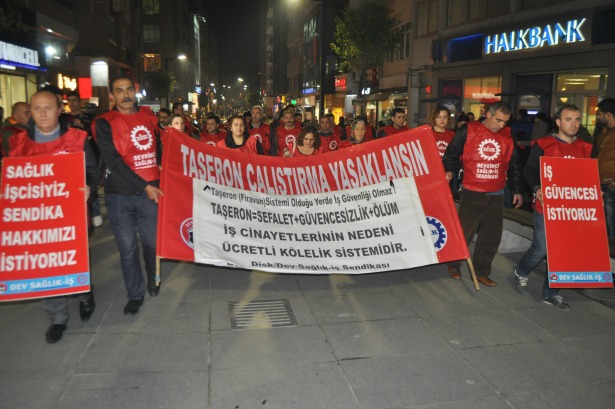Samsun Dev Sağlık İş: &#8220;Taşeron=Ölüm+Sefalet+Güvencesizlik&#8221;