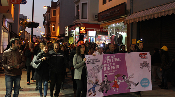 Çanakkale, İşçi Filmleri Festivali’ne yürüyüş ve konserle başladı