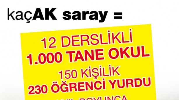 Kepez şube müdüründen &#8216;Kaç-Ak Saray&#8217; afişlerine toplama
