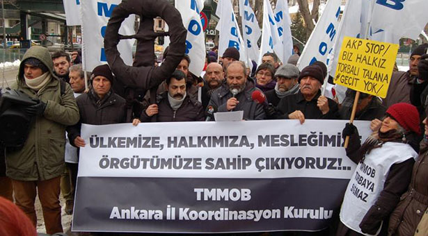 TMMOB Çevre ve Şehircilik Bakanlığı önünde &#8216;Teslim olmayacağız&#8217; dedi