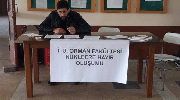 Orman Fakültesi öğrencileri nükleer reklamlarına karşı imza topluyor