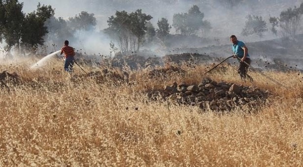 Cudi&#8217;de köylüler yangına karşı nöbet tutuyor