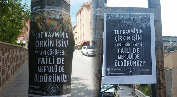 Ankara’da gericilerden LGBTİ’leri hedef alan afişler