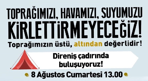 Fatsa direniş çadırının 280. gününde siyanürlü altına karşı yürüyüş