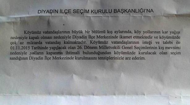 Ağrı Diyadin&#8217;de halka &#8216;seçimlerde oyları ilçe merkezinde kullanın&#8217; dayatması