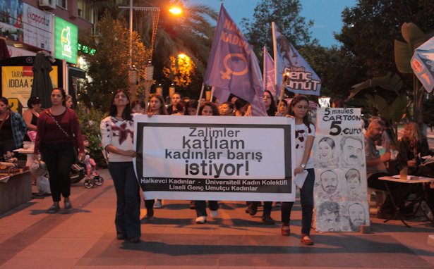 Antalyalı kadınlar Saray&#8217;ın savaşına karşı yürüdü: &#8220;Umudu Dilek Doğan&#8217;dan ve Berna Koç&#8217;tan alıyoruz&#8221;