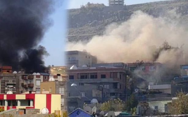 Top atışları sürüyor, Cizre yanıyor
