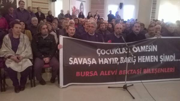 Alevi örgütlerinin başlattığı açlık grevine Bursa da katıldı