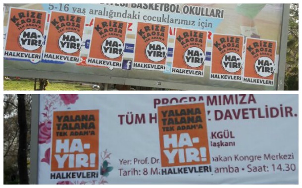 Mamak&#8217;ta &#8220;Hayır&#8221; afişi yapanlara gözaltı ve darp