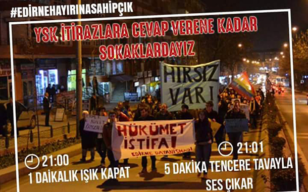 Edirne&#8217;de &#8220;hayır&#8221;ı savunan yurttaşlara polis operasyonu: En az 4 gözaltı