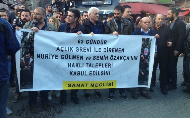 Sanat Meclisi sokağa çıktı: Gülmen ve Özakça&#8217;nın talepleri kabul edilsin