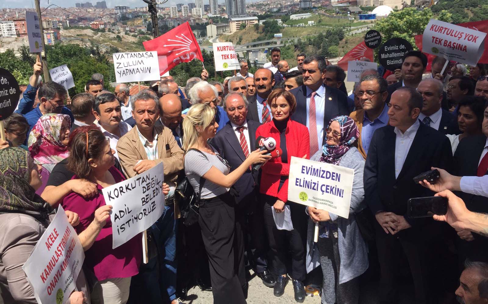 CHP İstanbul’dan kentsel dönüşüm mağdurlarına destek