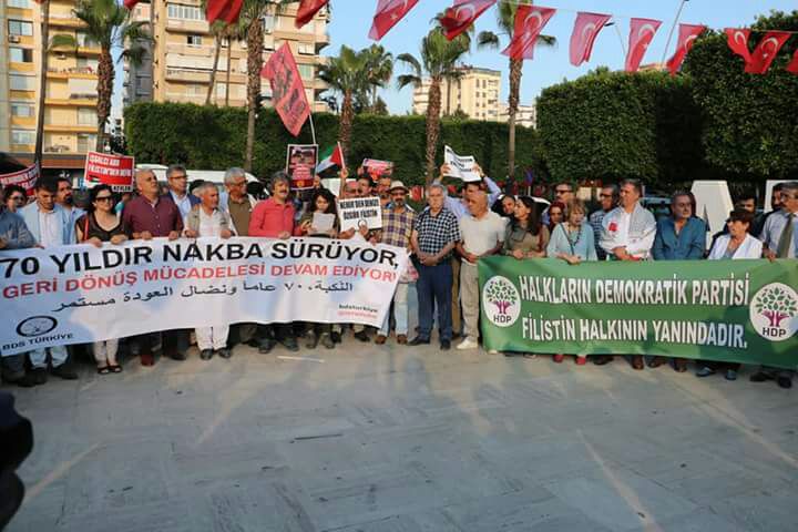Nakba’nın 70. yılında ülkenin dört bir yanında eylemler: Filistin halkı yalnız değildir