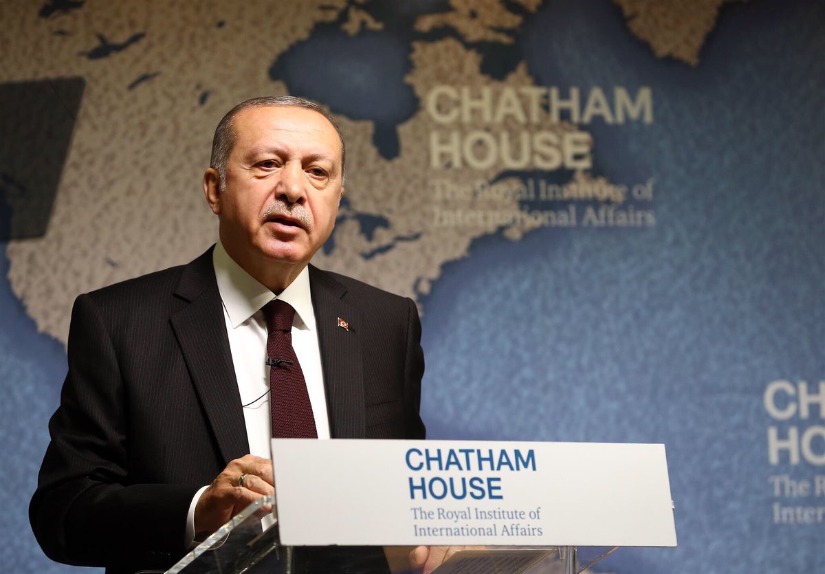 Erdoğan &#8220;Osmanlı’yı yıkan, İsrail&#8217;i kuran, nifak ve fitnenin merkez üssü&#8221; Chatham House’da