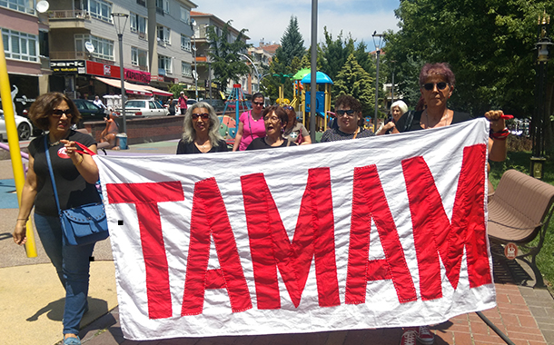 Ankara&#8217;da kadınlar eşitlik, özgürlük ve laiklik için &#8220;Tamam&#8221; dedi
