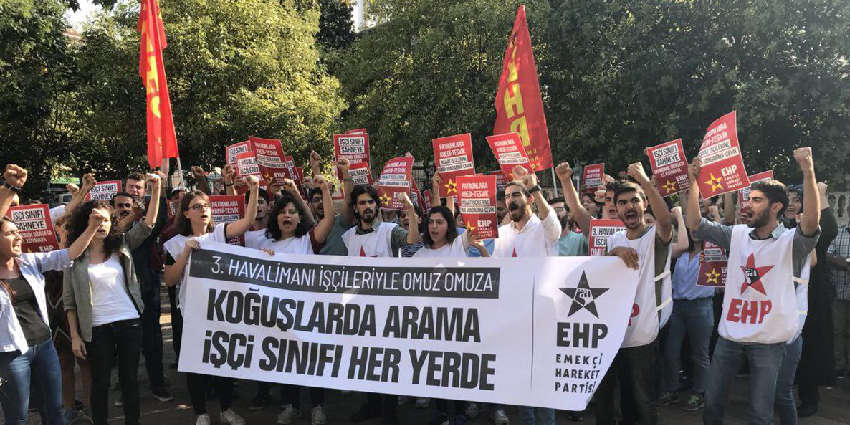 EHP’lilerden 3. Havalimanı direnişine destek eylemi