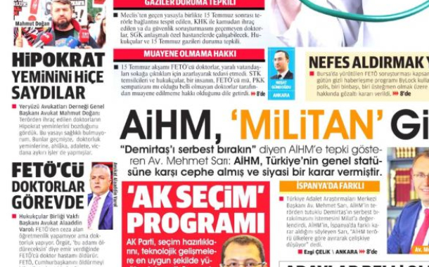 Hekimlere &#8220;terörist&#8221; diyen yandaş hukukçulara yanıt: &#8220;Hukukla bağdaşır bir yanı yok&#8221;