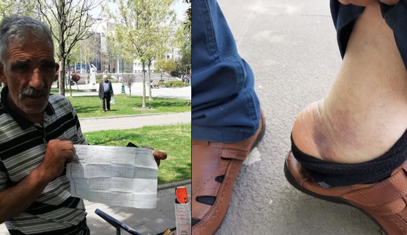 Polisten, dövülen seyyar satıcıya: Belki de kendin yaptın