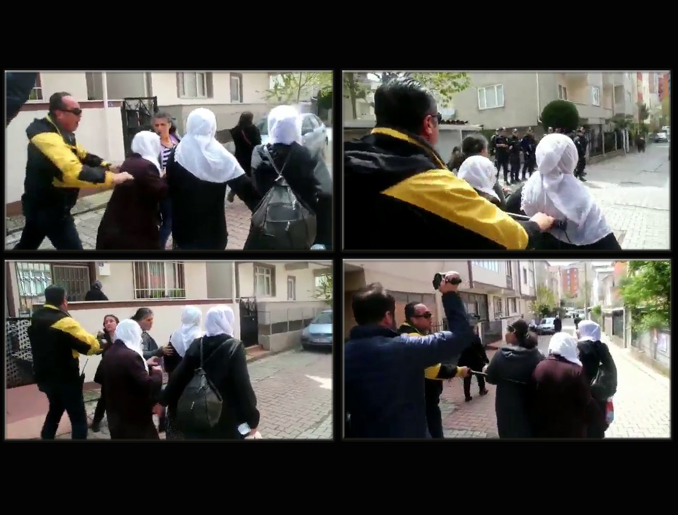 Gebze'de polis tutuklu ailelerini darp etti