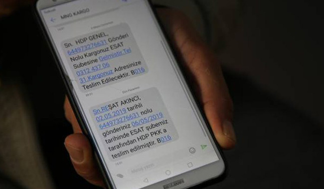 MNG Kargo’dan &#8220;Gönderiniz HDP PKK’ya teslim edilmiştir&#8221; mesajı