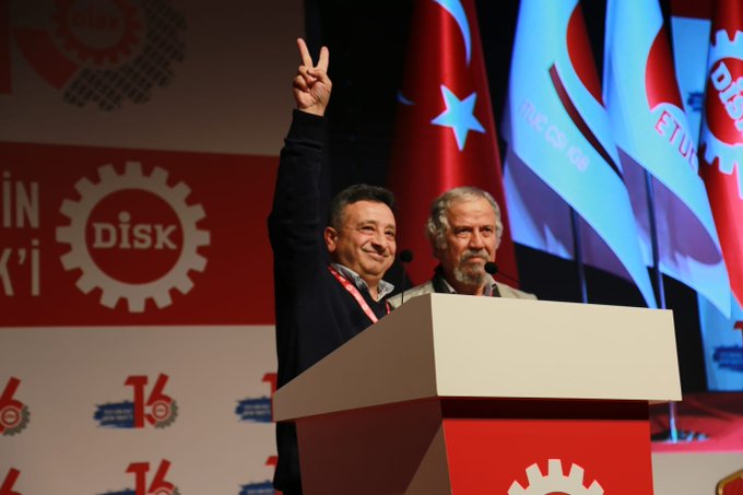5 kıtadan 45 sendika temsilcisi DİSK&#8217;in 53. Kuruluş Yıldönümü etkinliğinde buluştu