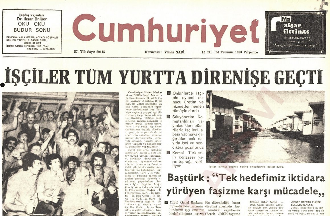 40 yıl önceki genel grev