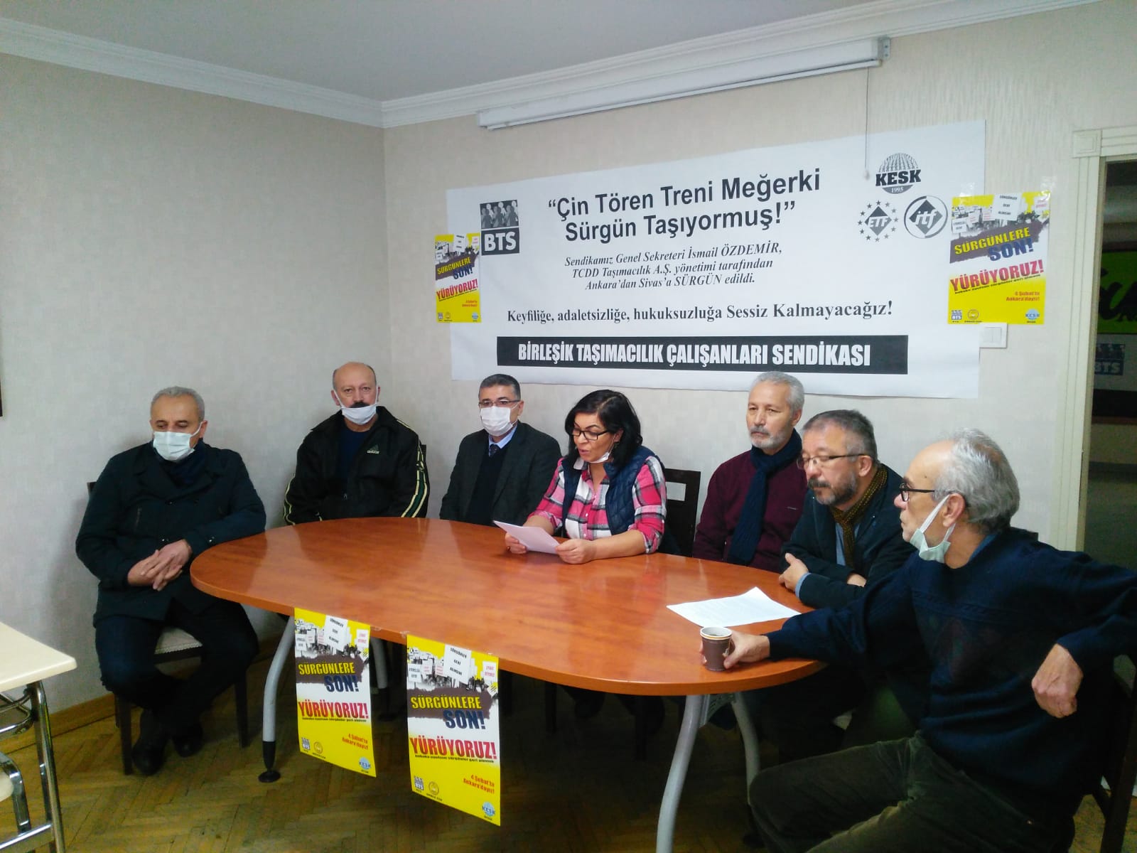 Birleşik Taşımacılık Çalışanları Sendikası eski yöneticilerinden sürgünlere tepki
