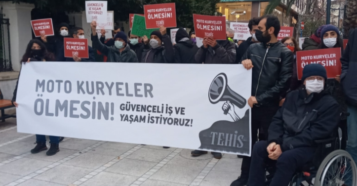 Pandeminin başından beri en az 203 kurye yaşamını yitirdi: &#8220;İşsiz kalan kuryeliğe başladı, iş güvencesi ve tehlikeli meslekler grubuna alınmak istiyoruz&#8221;