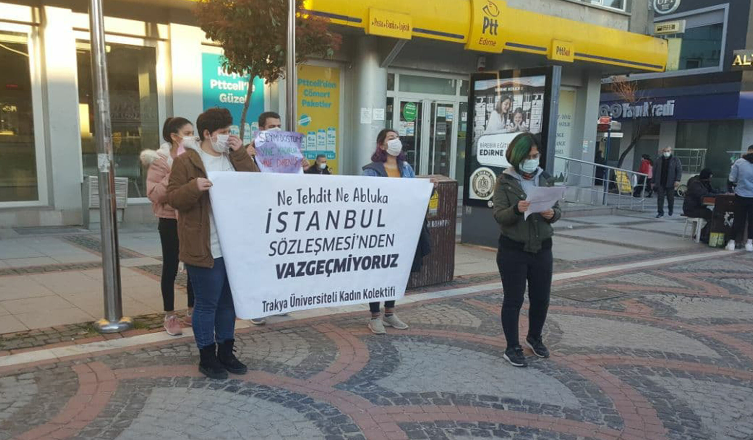 Edirne&#8217;de polis tacizi ve tehdidi üniversiteli kadınların İstanbul Sözleşmesi isyanını bastıramadı