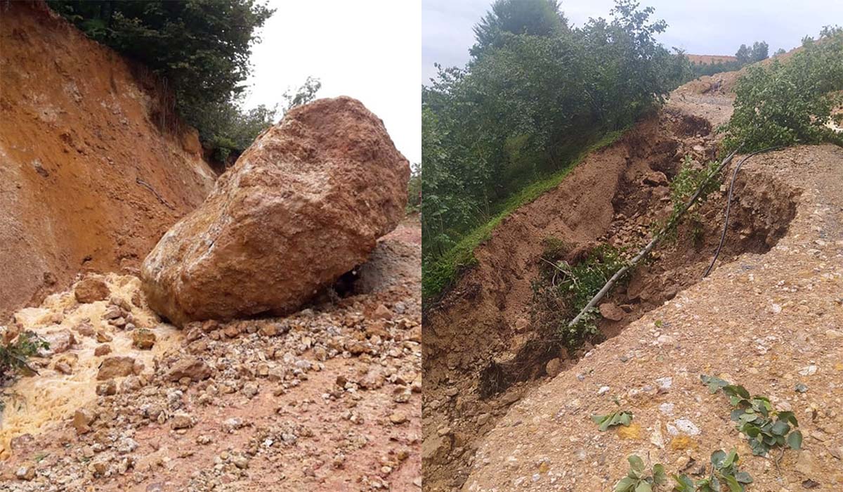 Fatsa&#8217;da altın madeni arazisinde heyelan: Siyanür havuzlarının taşma tehlikesi var