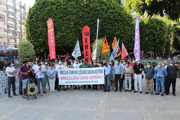 Adana Emek ve Demokrasi Güçleri Altındağ&#8217;daki ırkçı saldırıya karşı sokaktaydı: &#8220;Irkçılığa son verin!&#8221;