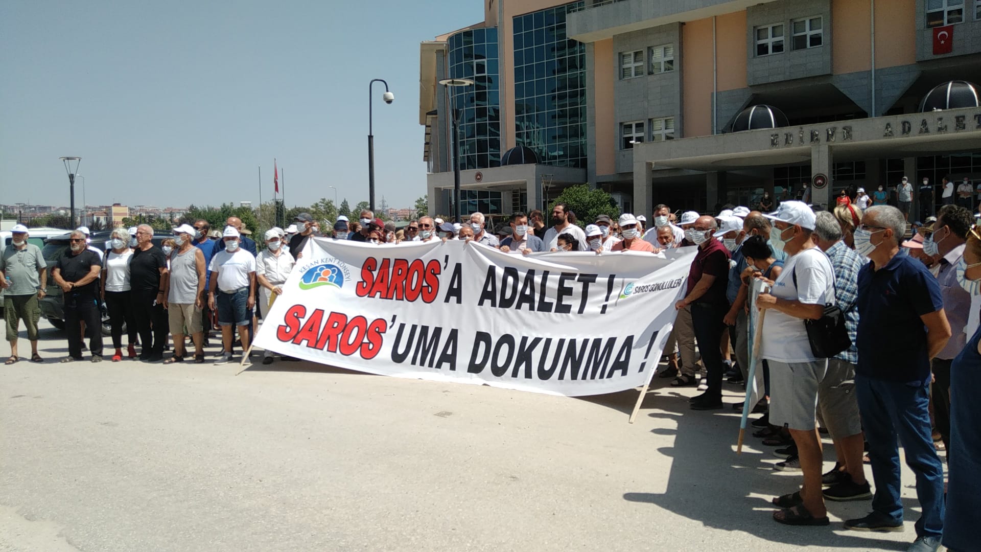 Saros Körfezi&#8217;nde yapımı devam eden liman inşaatına karşı ikinci ÇED iptal kararının duruşması Edirne Adliyesi&#8217;nde görüldü